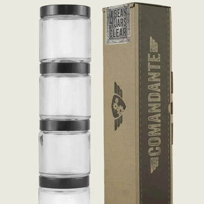 Comandante 4 Bean Jars Clear