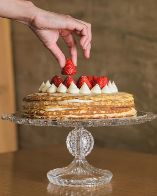 Lychee and Strawberry Crepe Whole Cake