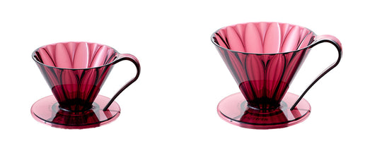 Tritan Cone-Shaped Flower Dripper (Clear Wine-Red)